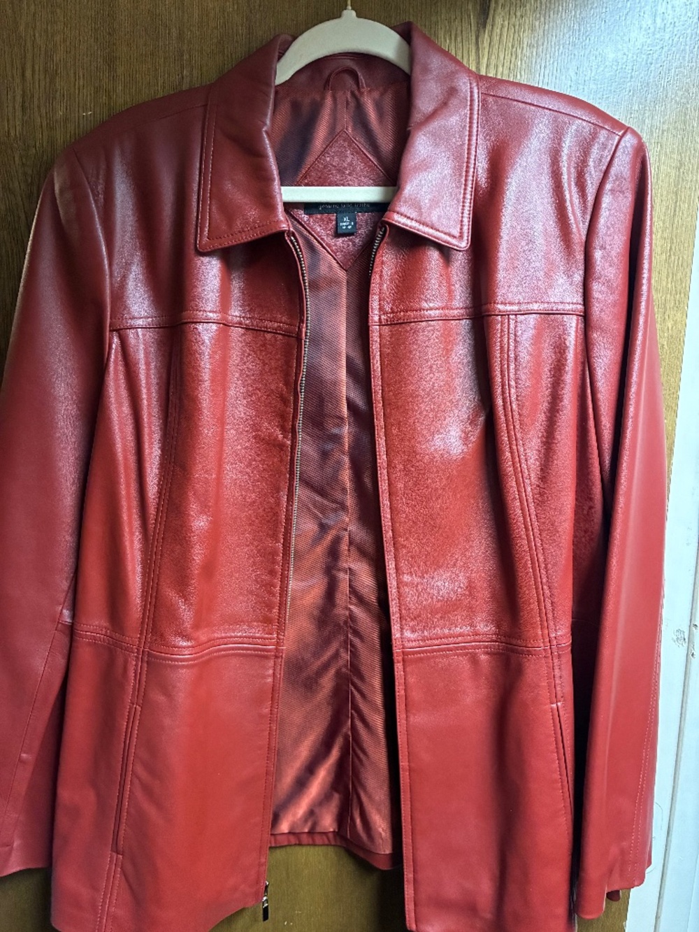 Burgundy leather jacket